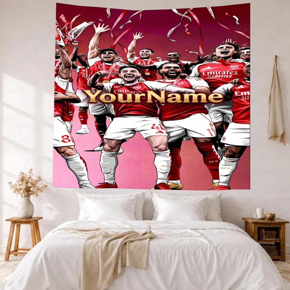Arsenal Custom Your Name Wall Decor Tapestry Art For Pet Memorial Birthdaywedding Party Backdrop Family Gift