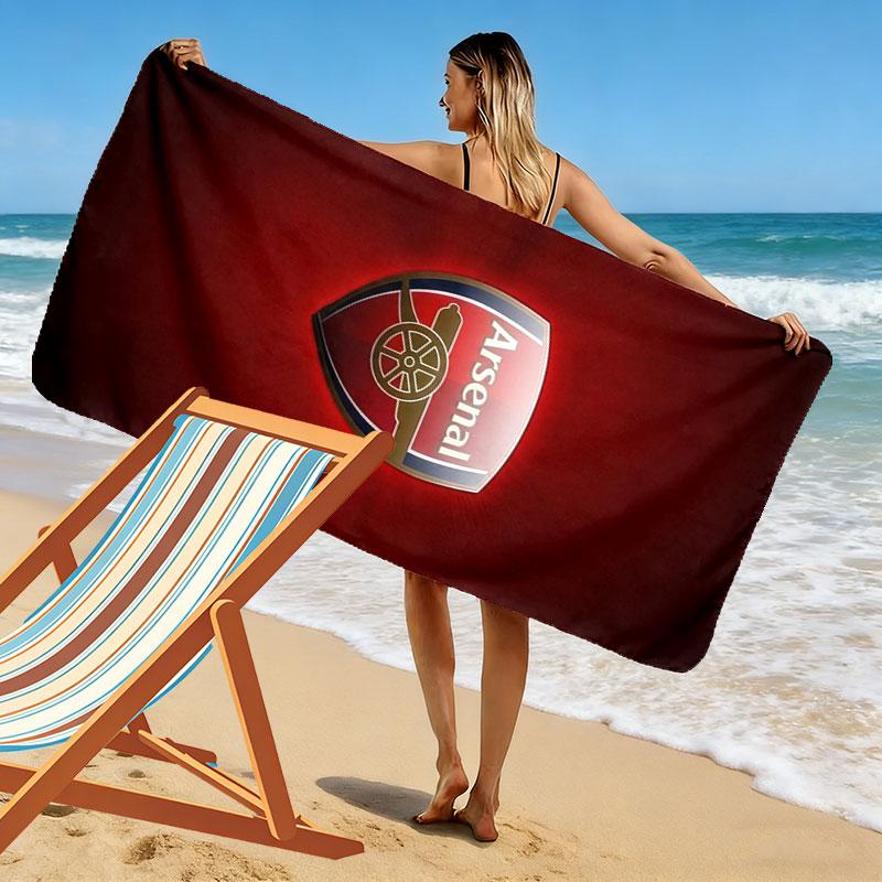 Arsenal F Print Beach Towel, Large Soft Quick Dry Towel for Beach Camping Swimming