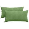 Sofa Cushions 2 Pieces Light Green 80 X 40 Cm Cord Fabric