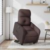 Recliner with Rising Function Dark Brown Fabric