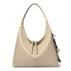 Women's Elegant Large Capacity Tote Handbag Leather Hobo Bag with Decorative Metal Chain for Women Minimalist Shoulder Bag
