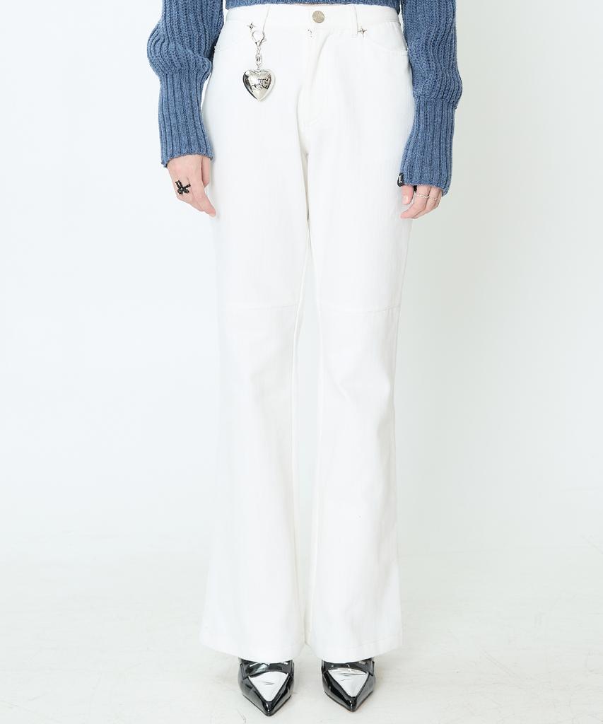 LUVISTRUE Ch Tuck Bootscut Pants(White)