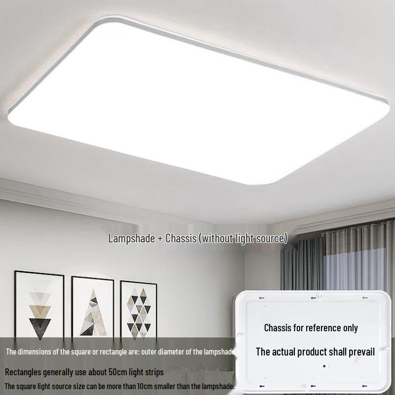 Acrylic Square and Round Ceiling Light Shade with Chassis, No Fixture Included, Free Shipping