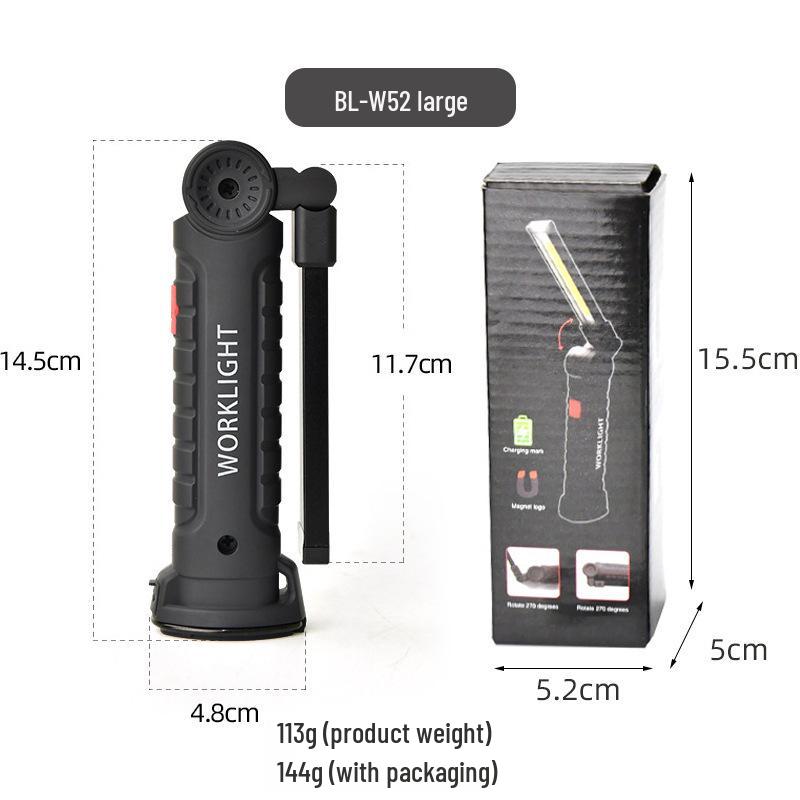 COB LED Work Light: Folding, Magnetic, with Red Warning Light for Outdoor Maintenance and Auto Repair