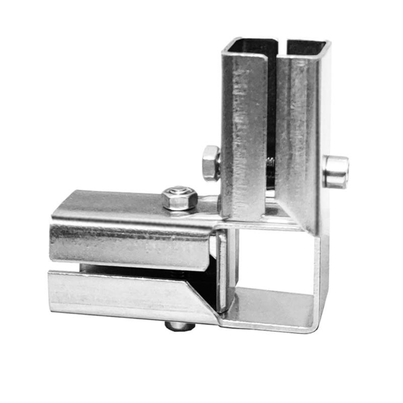 Square Pipe Fixed Joint Storage Rack Connector 3 Way Elbow Pipe Fitting for Fence Rail and Industrial Shelf Construction