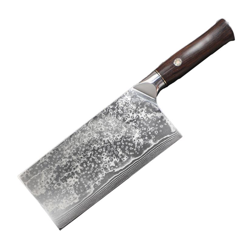 7.5 Inch Chinese Chef Knife 67-layers Damascus Steel VG-10 Blade Ebony Handle Cleaver Meat Slicing Vegetables Kitchen Knives