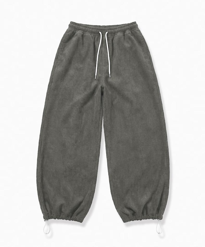 FUZZY SCAN Bear Corduroy Wide Pants