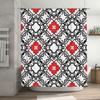 Elegant Floral Shower Curtain Rustic Boho Style with Peacock Design 3D Printed Waterproof Bath Mat Set for Bathroom Decoration