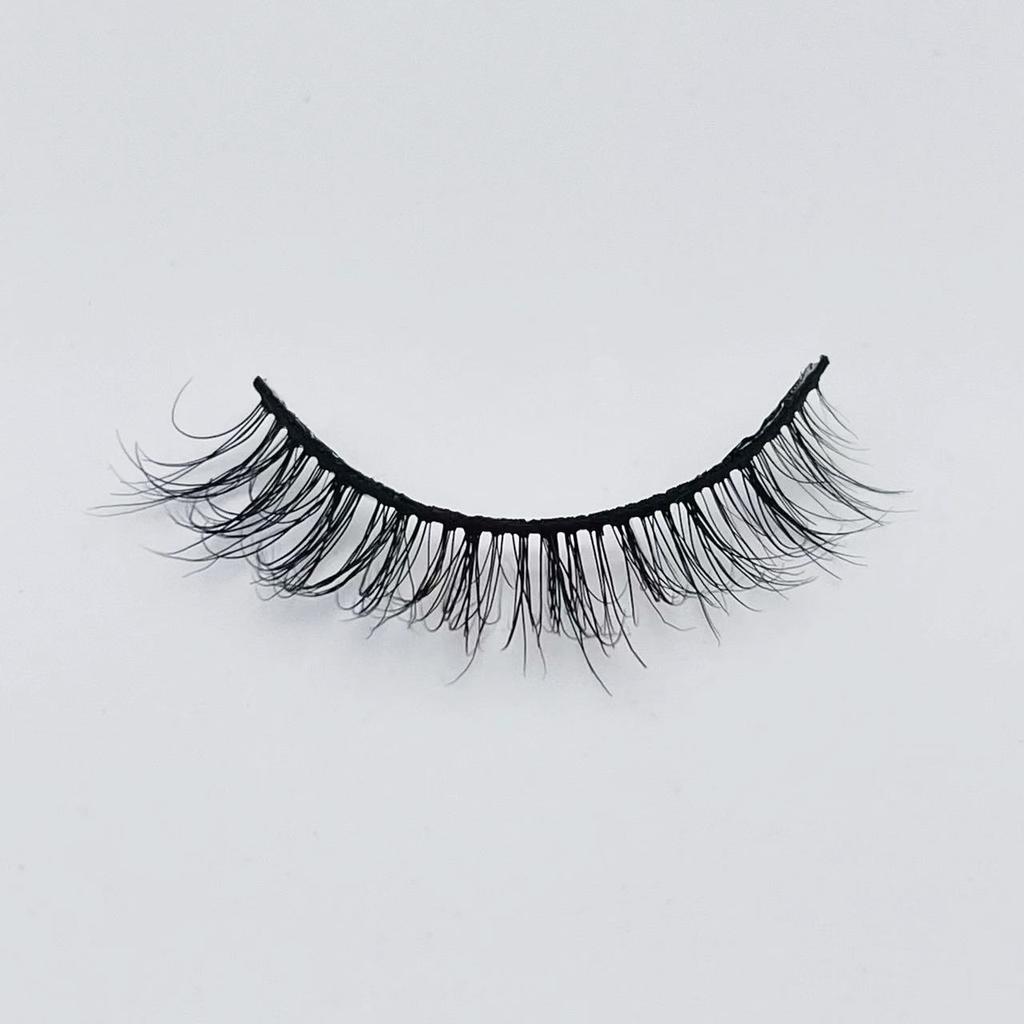 New Product 12mm Natural Mink Hair False Eyelashes European And American Eyelashes Hard Stem Short Eyelashes False Eyelashes