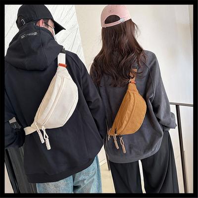 Riñonera de moda para mujer, riñonera tipo banana, informal, de pana, para cinturón, para mujer, bandolera de hombro, para el pecho, nueva