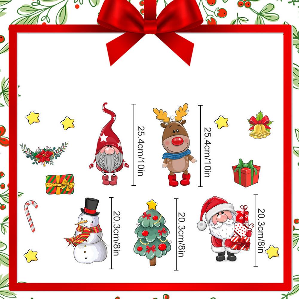1 set Christmas fridge magnets Holiday Theme Decoration Santa Claus Snowman Cabinet Dishwasher Beautifying Decorative Stickers