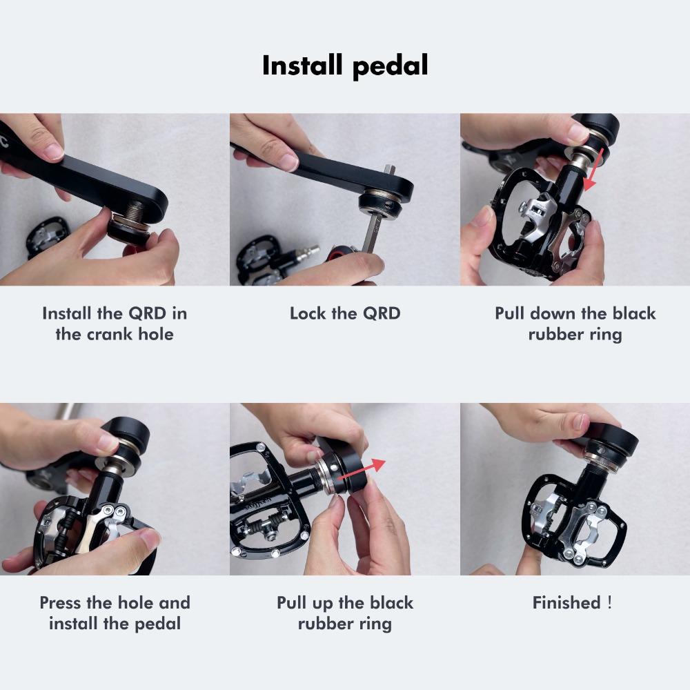 Wellgo Pedal Quick Release Device R120B QRD QRD3 Mountain Bike Road Pedal MTB Bearing Cleats Self-locking Ultralight Pedals