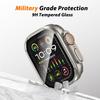 Amizee 2 Pack Metal Case Compatible with Apple Watch Ultra/Ultra 2 Screen Protector Case 49mm with Tempered Glass, Metal Frame Built In HD Glass