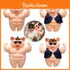 Lustiges Muskel-Schwein Plüschtier mit Bauchmuskeln Cartoon-Stil Weich und Kuschelig Tolles Geschenk für Freunde und Kinder 55cm Höhe