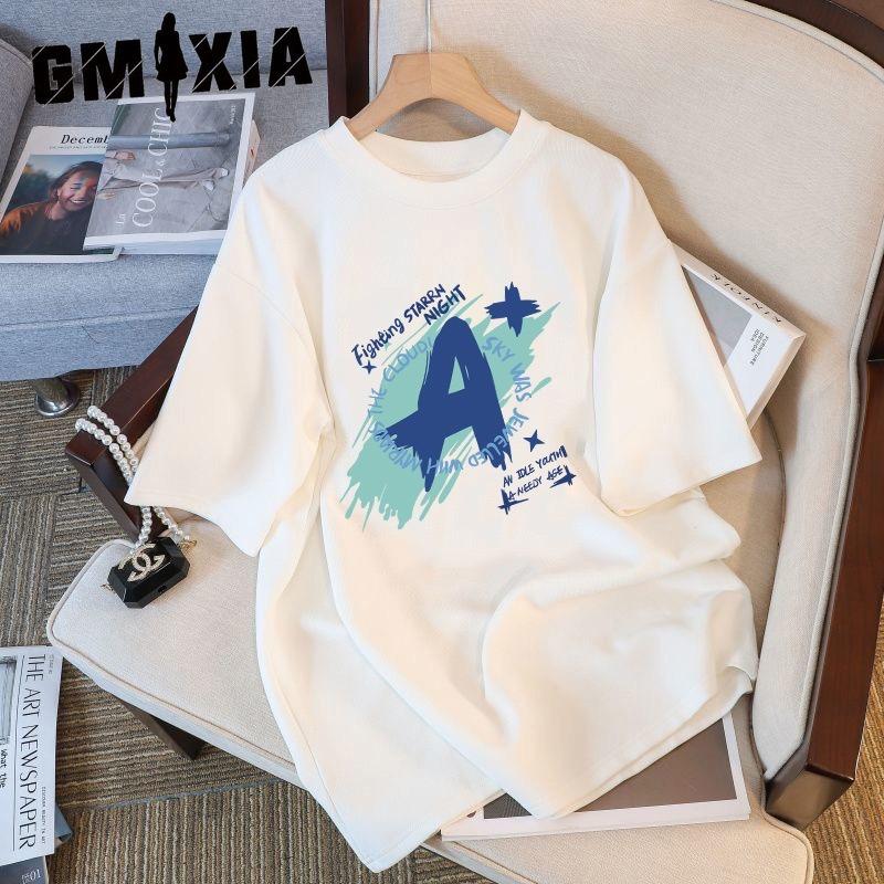 

GMXIA Women s Fashion Casual Summer Short Sleeve O-Neck Blouses & Shirts XXXL