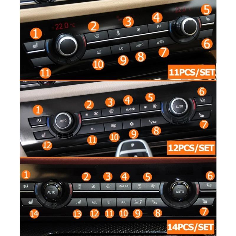 Dashboard Air Conditioner AC Control Button Heater Switch Cover For BMW 5 6 7 Series X5 X6 F10 F11 F07 F06 F12 F01 F02 F15 F16