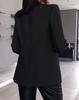 Elegant Women's Cardigan Blazer New  Autumn Winter Long Sleeve Casual Solid Color Coat Jacket For Women Slim Blazers