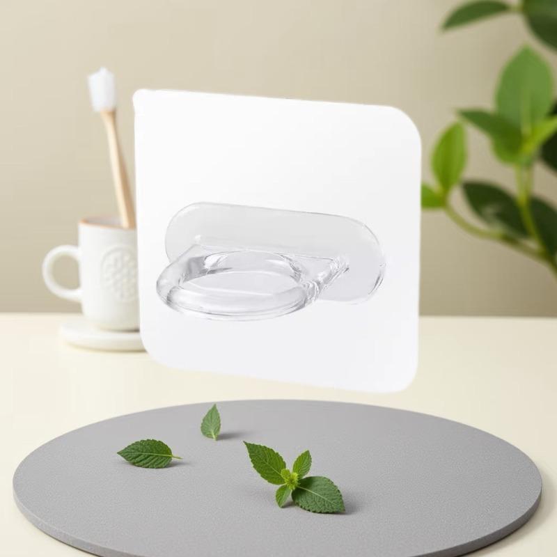 1-20pcs Self-adhesive Round Hooks Multi-Purpose Wall-Mounted Hooks Free Punching Storage Racks for Bathroom Kitchen Ring Hange