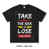 Graffiti Warning Slogan Men's T-Shirt 100% Cotton Oversized Street Art Graphic Tees for Men Edgy Urban Fashion Tops