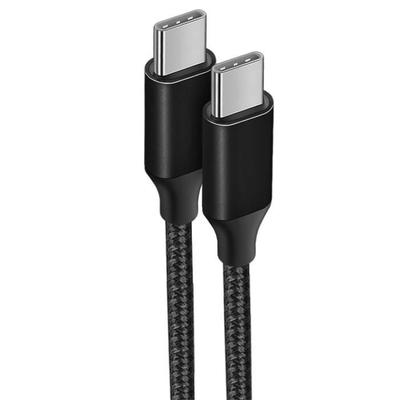 USB-C To USB-C Cable Fast Charging 3A for Samsung Galaxy A26 A24 A23 A22 A04s A12 A13 A14 - Braided Nylon 1M Black