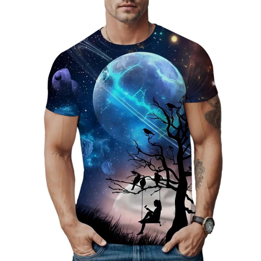 Pattern Men Summer Sportwear T-shirts O Neck Short Sleeve 3d Printed T Shirt Casual Breathable Tops
