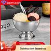 Stainless Steel High-Footed Dessert Cup for Salad, Ice Cream, and Soup