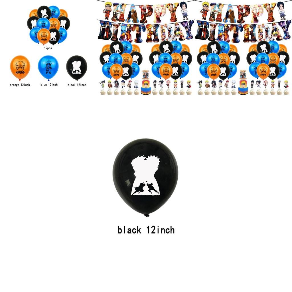 Naruto Ninja Birthday Party Supplies Decorate With Colorful Balloons Pull Flags And Cake Toppers