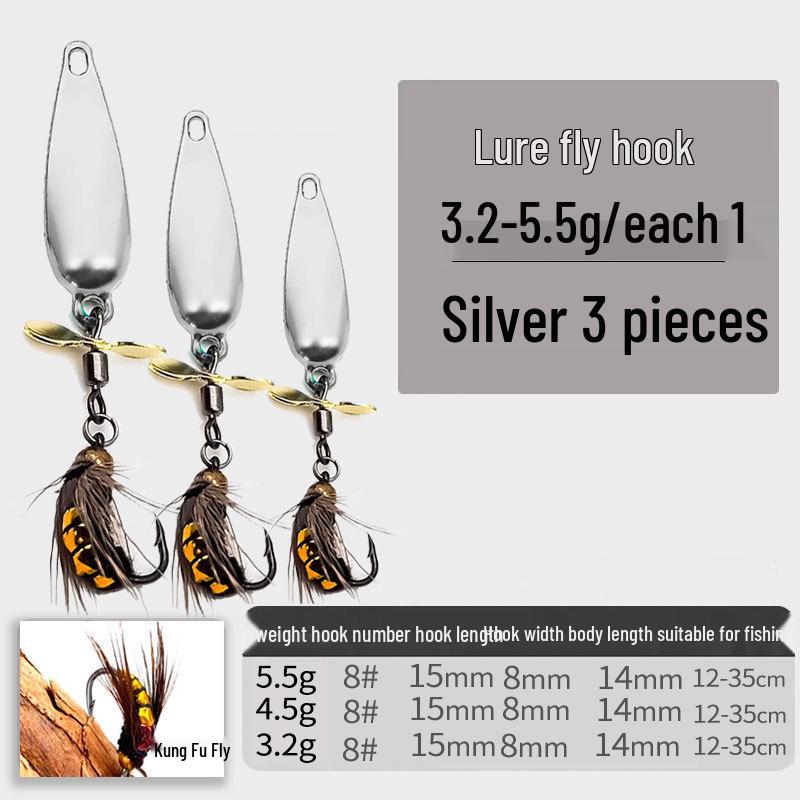 Propeller Spinner Fly Fishing Lure - Micro Soft Bait Hook for White Mouth Fishing