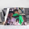 YoungBoys Rapper Musikdecken Plüsch-Kuscheldecken Schlafzimmer Sofa Bedruckte Leichte Tagesdecken