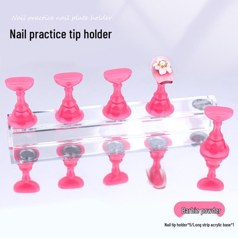 Japanese Nail Art Practice Stand with Magnetic Base - Chessboard Nail Holder Acrylic Display