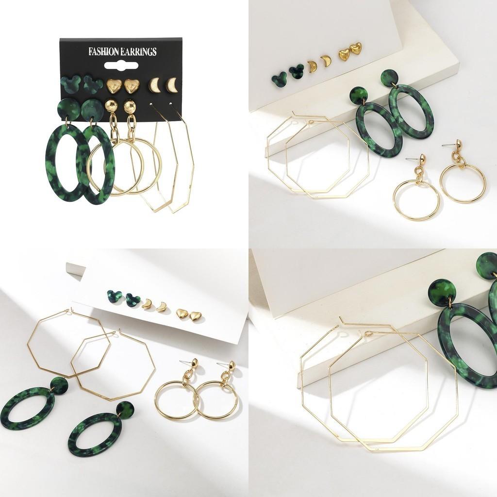 Stylish Alloy Dangle Earrings Geometric Design Minimalist Womens Jewelry