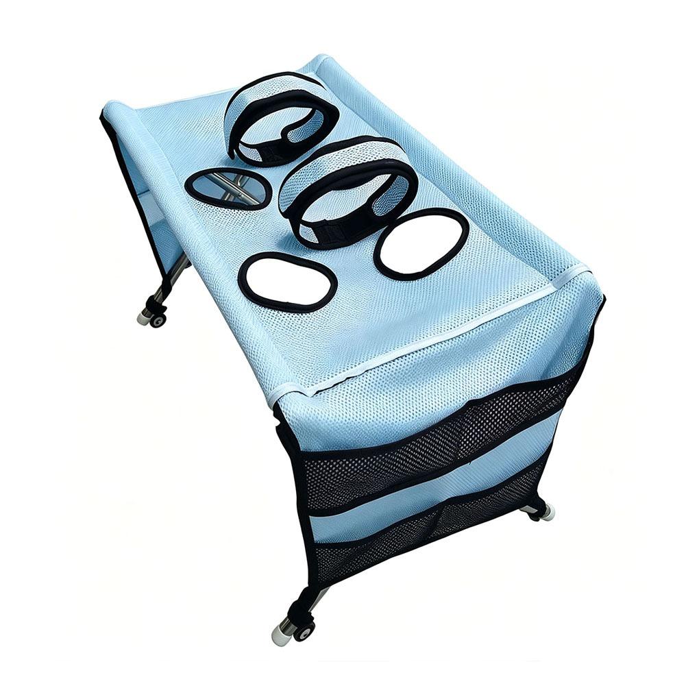 Folding Pet Grooming Hammock Quick Drying with Support Frame Pet Washing Station Anti-Scratch Detachable Dog Grooming Table