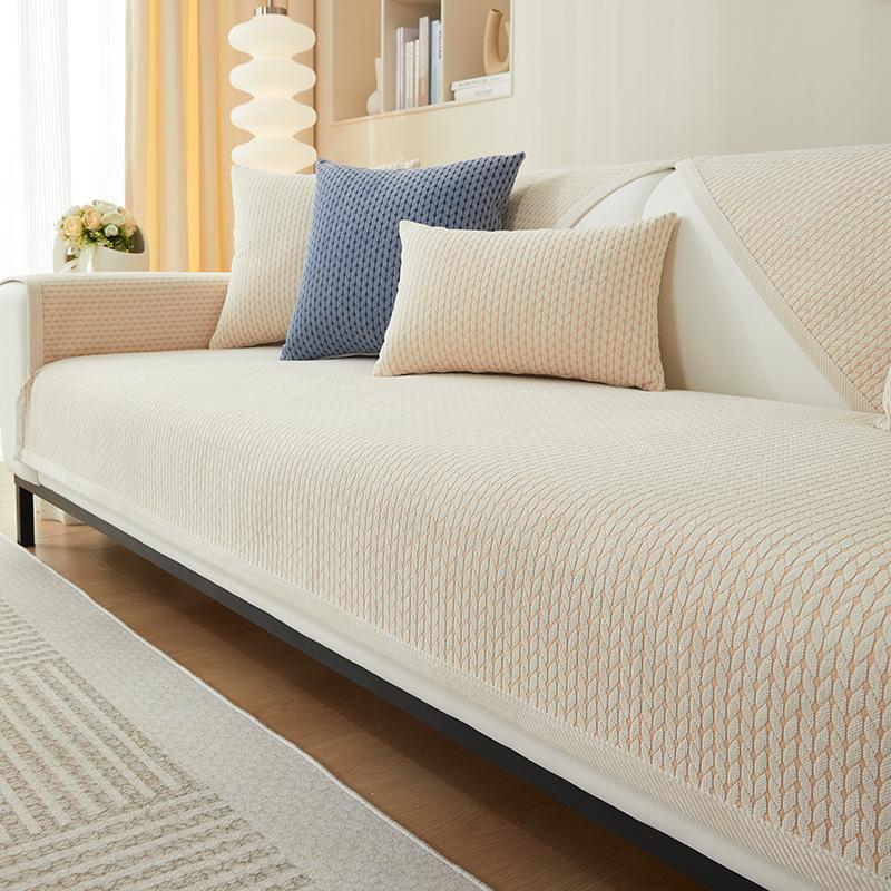 

Chenille Sofa Cushion Four Seasons Universal Thickened Non Slip Cover Modern Simple Full Covered Saddle Towel 70*70