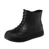 Fashion short women's rain boots heightened matte thickened non-slip water soles outdoor women's shoes wading shoes rubber shoes rain boots