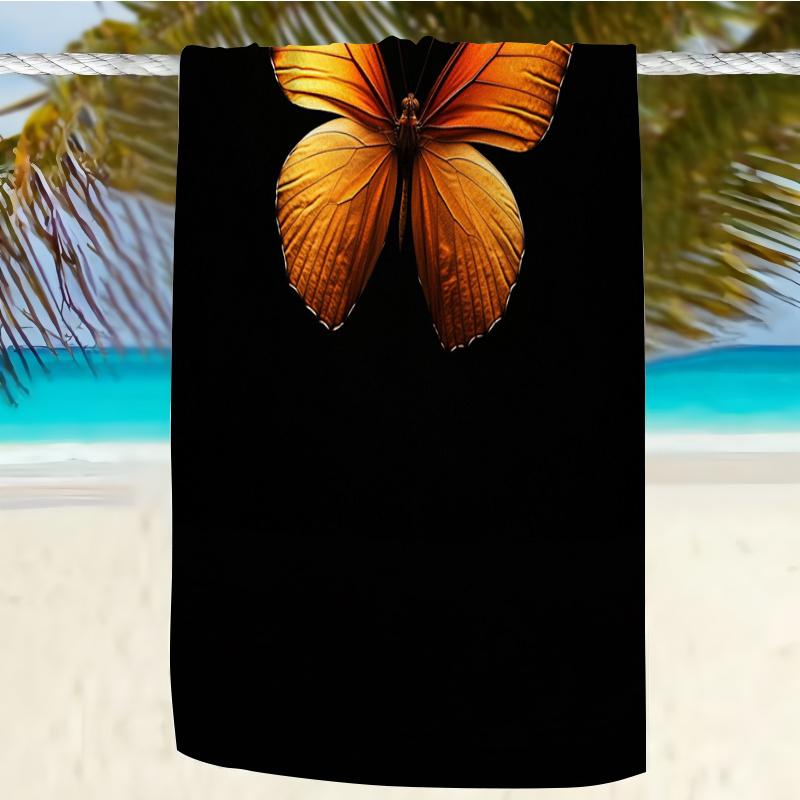 O-One P-Pieces of a Butterfly-Themed Beach Towel Made from Soft Microfiber Fabric,This Oversized Towel Is Perfect Swimming,Traveling