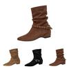 Women's Fashion Plus Size Pointed Mid-Calf Fashion Boots