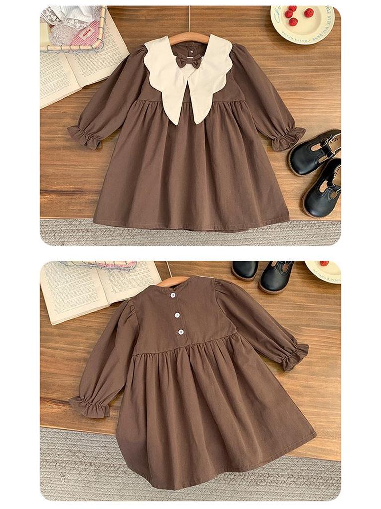 Autumn Korean-Style Academy Dress for Baby Girls – Infant Princess Fashion