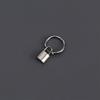 Simple Trendy Men Korean Women Hop Hip Stainless Steel Ear Clip Stud Earring Padlock Earrings