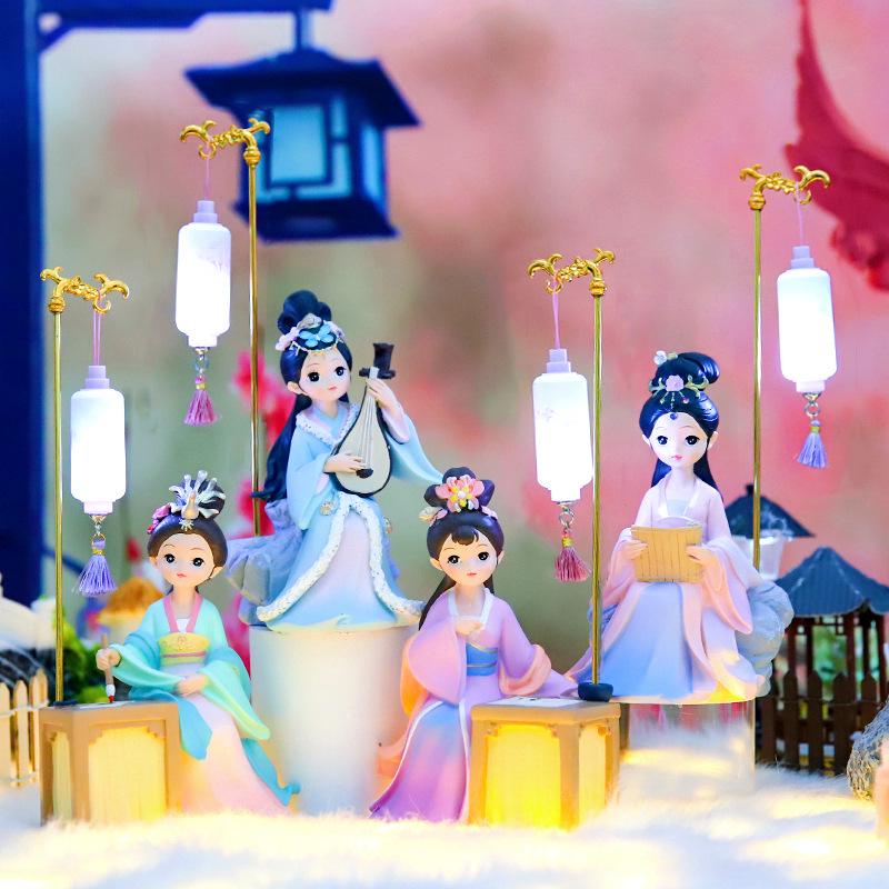 Şarap Dolabı ve Oturma Odası İçin Yaratıcı Retro Prenses Figür Dekorasyonu