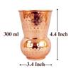 Sett med 6 Kobber Mattha Glass Tumbler, Hammerdesign, Drikkeglass, 300 ML Hver