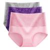 Braguitas M-5XL para Mujer Ropa Interior Abdominal de Cintura Alta Algodón Calzoncillos Sin Costuras Chica Talla Grande Ropa Interior Íntima Femenina 3 Piezas/Lote
