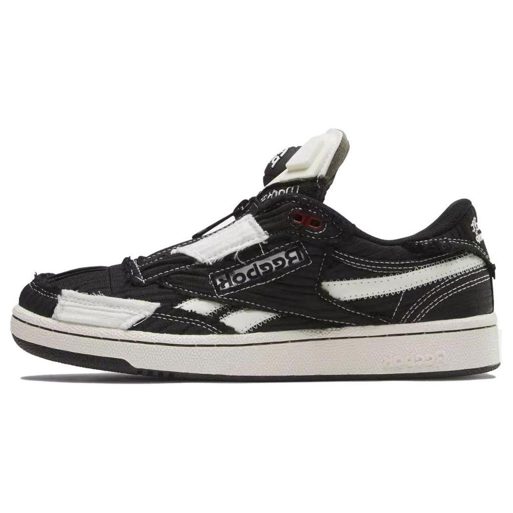 Reebok × Market Club C 85 PUMP Cano Baixo Bico Arredondado Conforto Casual Tênis de Skate Unissex Preto 100069831