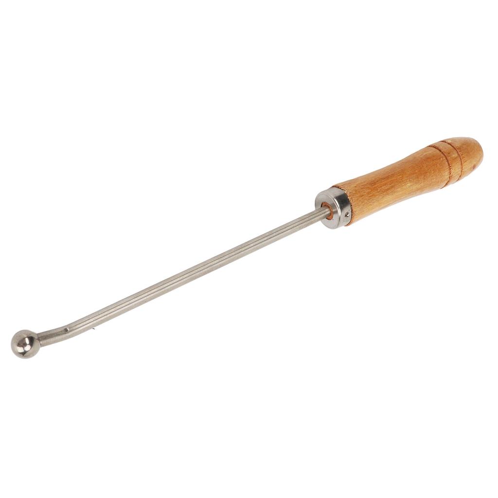 Trumpet Repair Tool Metal Ball Head Horn Trombone Neck Maintain Tools with Wooden Handle Instrument Accessory