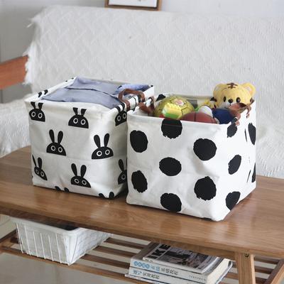 Dirty Clothes and Sundries Storage Basket Cloth Cotton Linen Dirty Square Box Folding Toy Storage Basket Storage Box