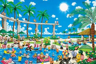 APPLEONE Jigsaw Puzzle Cats 1000 Pieces Made In Japan 75 X 50 Cm Designed by Hideki Yoshioka 1000-918 Sun! Sun!