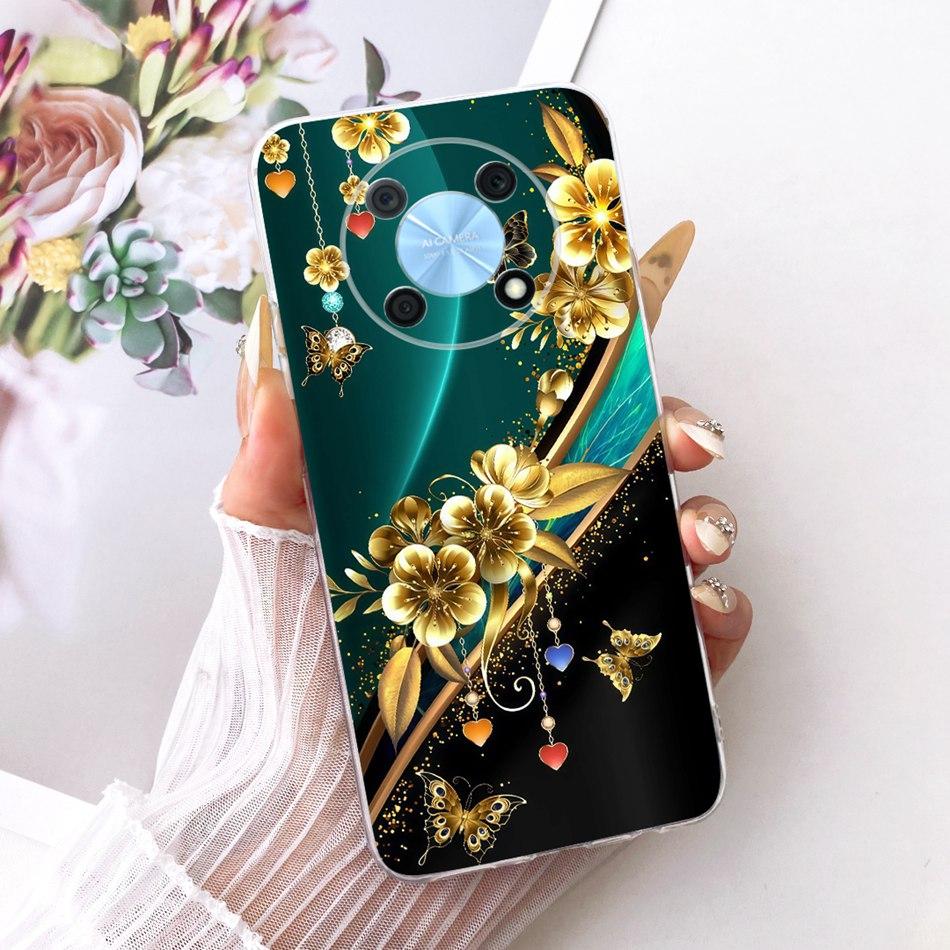 For Huawei Nova Y90 Y91 Cute Flower Butterfly Cat Painted Case For Huawei NovaY90 NovaY91 Soft Silicone TPU Phone Cases