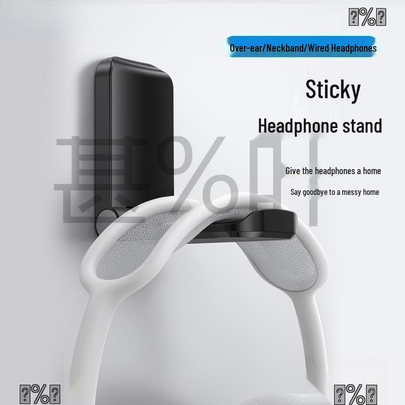 Under-Desk Headphone Hanger & Wall Mount Bracket for Over-Ear Headphones