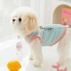 Traction rope dog vest spring and summer thin two-legged cat checkerboard small dog teddy bear pet clothes