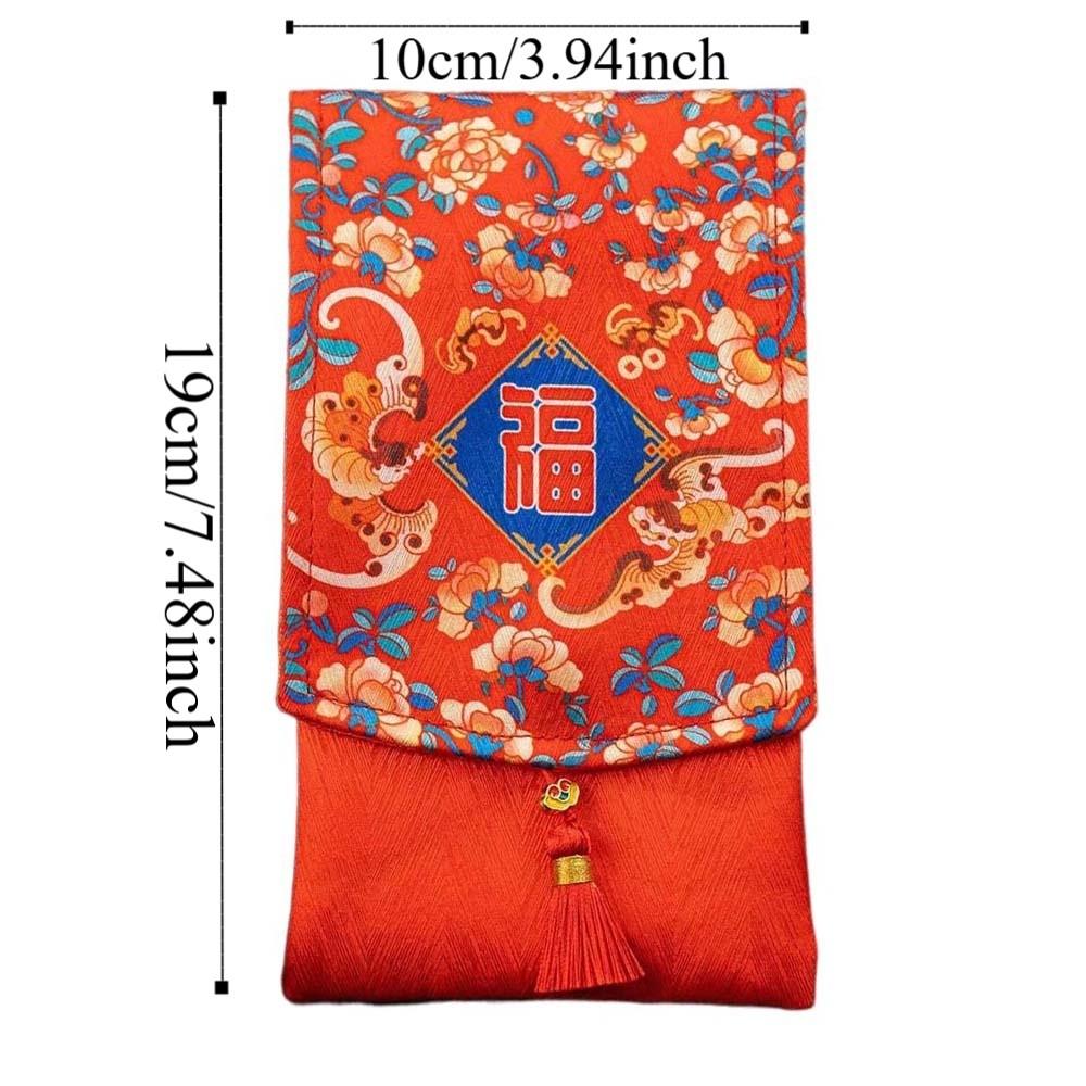 Tassels Spring Festival Red Envelope Printed Lucky Money Packet Children's Money Bag  Birthday