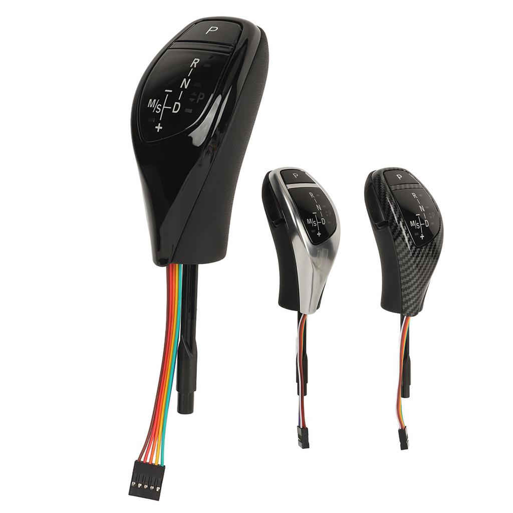 LED Shift Knob Comfortable Grip LED Handle Lever Knob Ergonomic Thumb Type with Click Start Button for E90 E91 E92 E93 LHD
